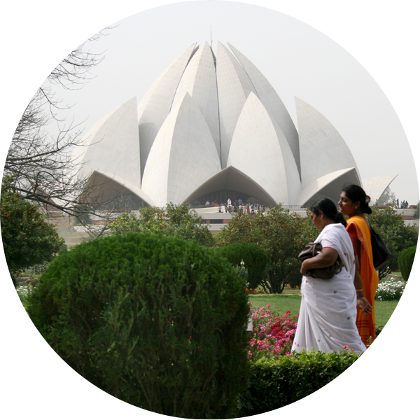 Der Lotustempel in Neu-Delhi wurde im Dezember 1986 eröffnet.